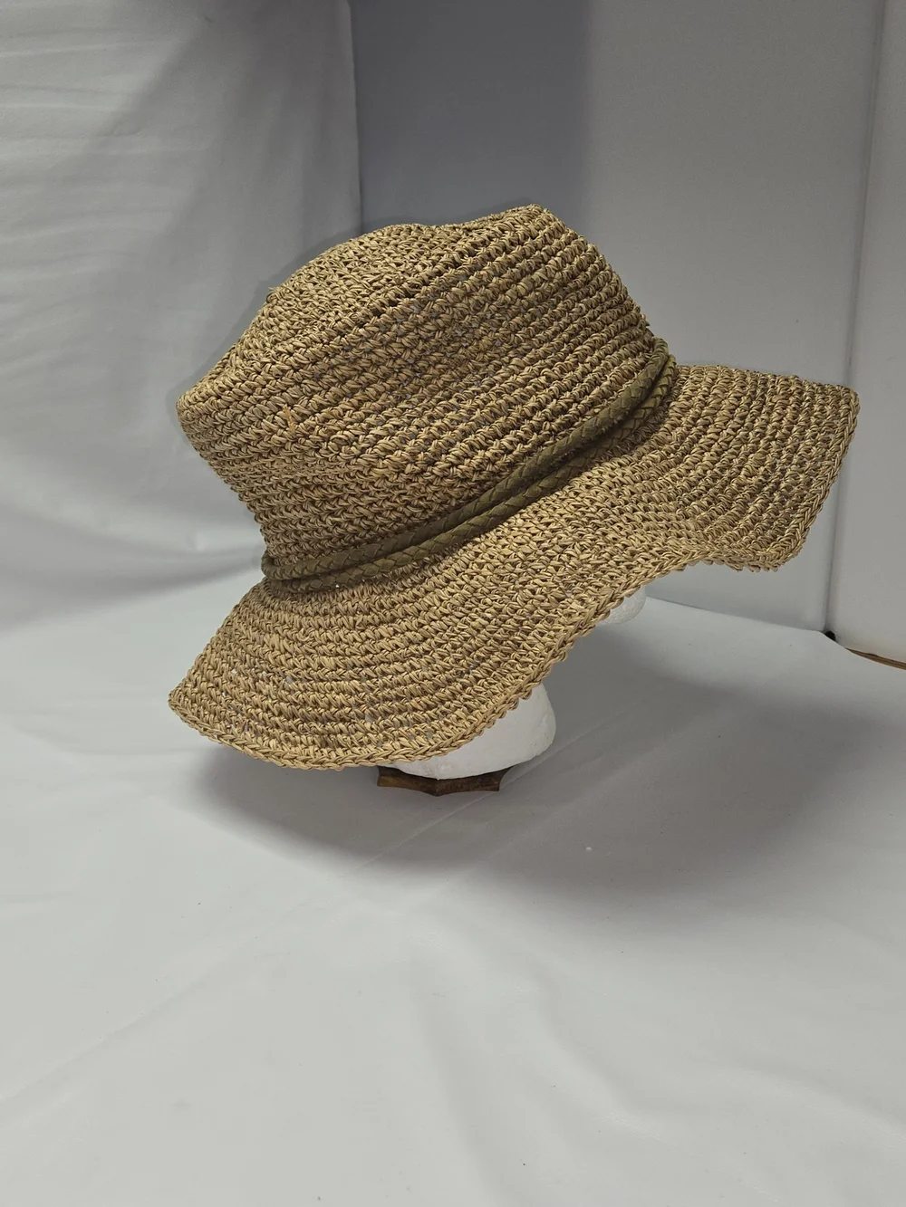 Tommy Bahama Natural Tan Woven Sun Hat with Knot Trim